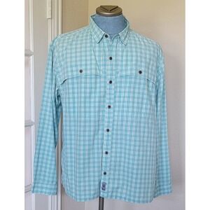 Patagonia Mens Multicolor Plaid Organic Cotton Long Sleeve Button Up Shirt Sz XL